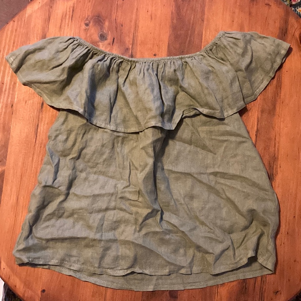 Nais off the shoulder linen top. Size S